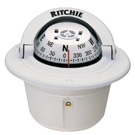 Ritchie Navigation Explorer Flush Mt. Compass, White F-50W